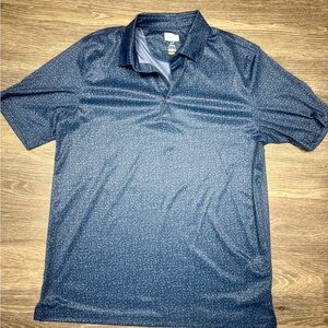 Greg Norman ML75 Play Dry Blue Patterned Golf Polo Size Medium